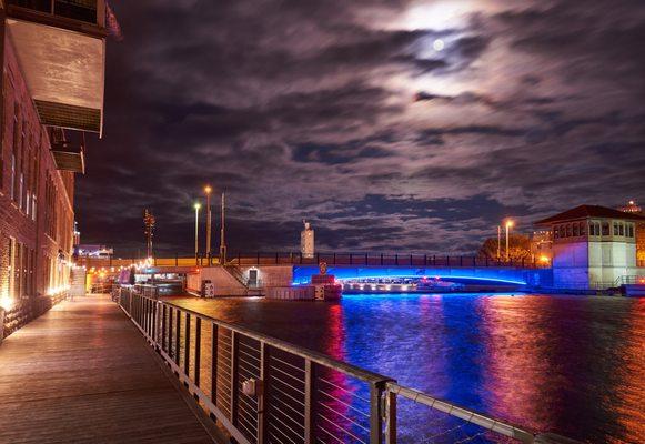 Waterfront in downtown Manitowoc, WI.