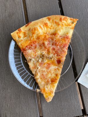 Sausage pizza. On a six inch plate.