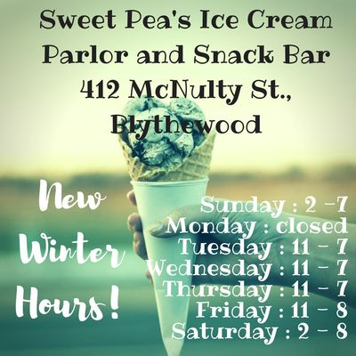 New Winter Hours!