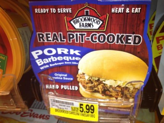 One of the Pork BBQ products they offer at retail food outlaets is Real Pit-Cooked Pork Barbecue with Original Carolina Sauce -