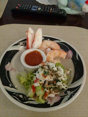 Yummy Seafood salad, refreshing and Delicious !