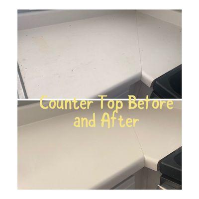 Before and after counter top