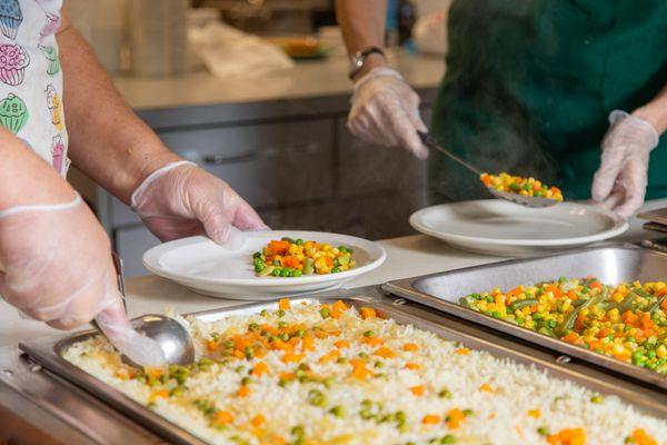 Community Dining provides hot meals Monday - Thursday in a communal setting. Open to the public.