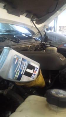 Oil change.! Synthetic oil mobile one.!