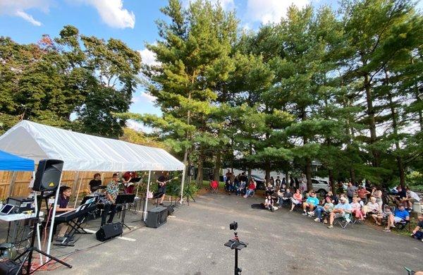 CSound student band performing at Collingswood's Porchfest, 2022