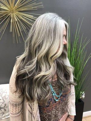 Kristy did an amazing job with my silver locks!