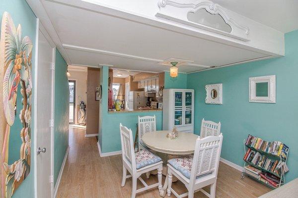 Dining area and open concept kitchen in My Ocean Villa I