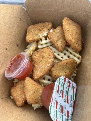 Mozzarella Wedges & Waffle Fries