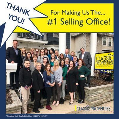 #1 Office in Number of Sales in Luzerne County!