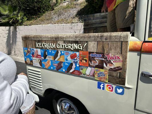 Our company shared this amazing ice cream truck to us. Theres a lot of great choices of ice cream--