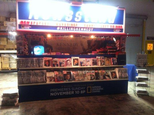 Newspaper Stand I designed for the t.v show called "Killing Kennedy"