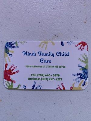 Hinds Family Child Care LLC