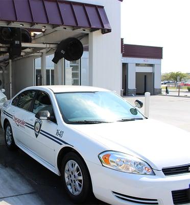 Our 3 minute wash makes even the dirtiest police cruiser shine