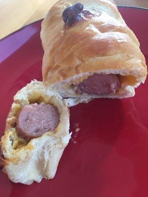 Jalapeno cheese pig in a blanket, delicious.