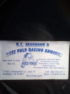 This is the owners business card