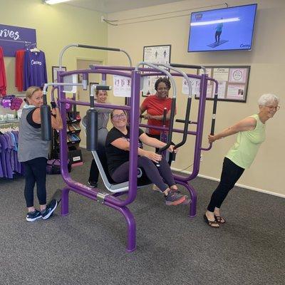 Girls who workout together, stretch together!