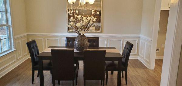 Have a seat in your new dining room with your family!