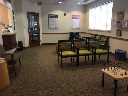 The reception area at PacMed's Puyallup Clinic.