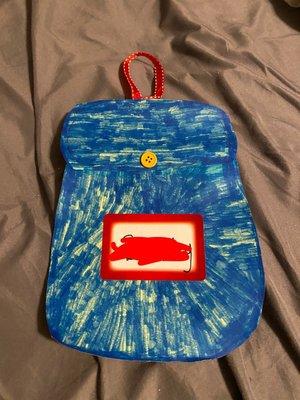 My son made a backpack the other day. He loves doing art and learning so much!