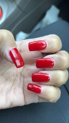 Full Set Red gel polish