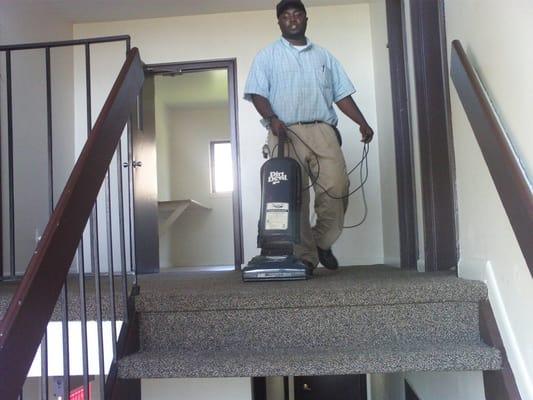 Hallway cleaning done by one of our classic team members.