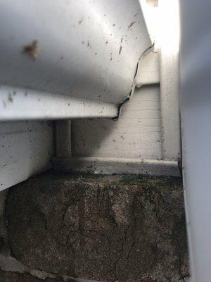 Leaking gutter