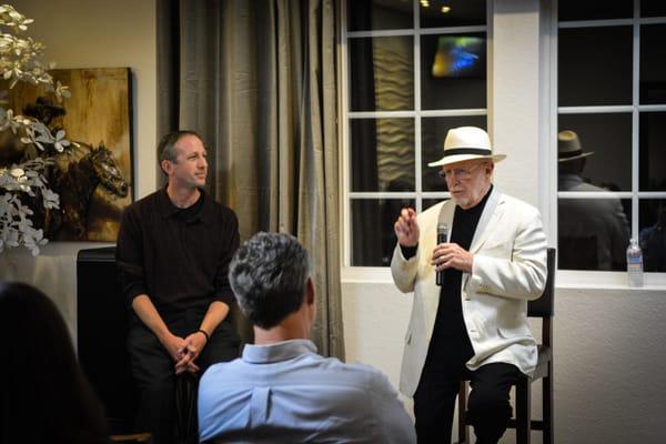 Author Michael Gerber speaking at our office.