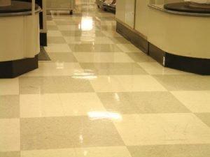 We buffed a hallways to restore the shine on a waxed floor, another way of restoring shine in waxed floor without having to remove it.