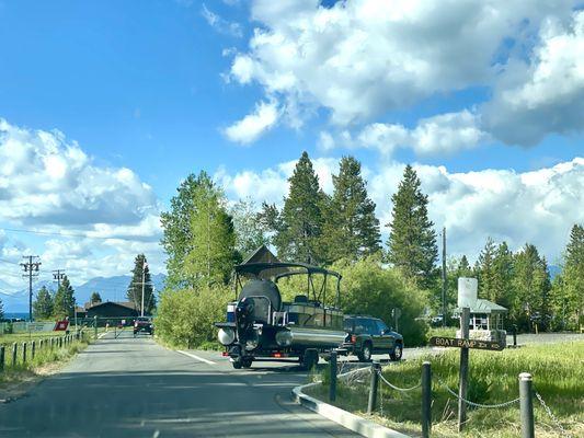 Tahoe Waves is literally a minute away from the dock. Here is the Manitou Tritoon we rented.