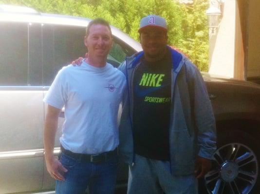 Steve Smith and I! We tinted his vehicles!