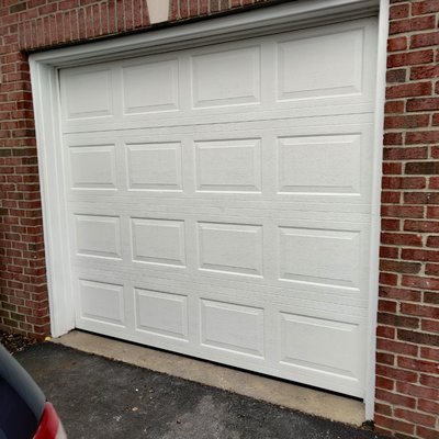 Replaced old wooden door with new steel door and hardware