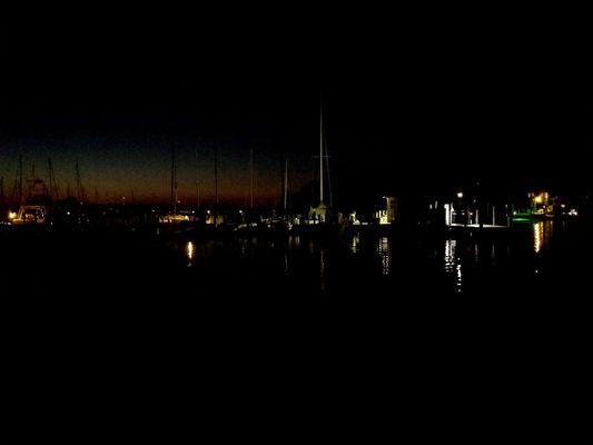 Night view from Section C of the marina.