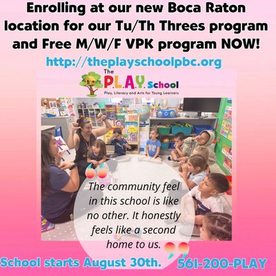 bilingual, play-based preschool serving 3-5 year olds offering free vpk