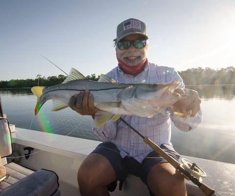 Stewart with his best snook on Fly!