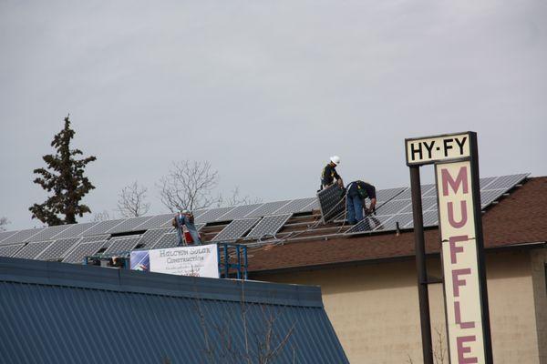 Our guys during insulation of the Good News Rescue Mission project.