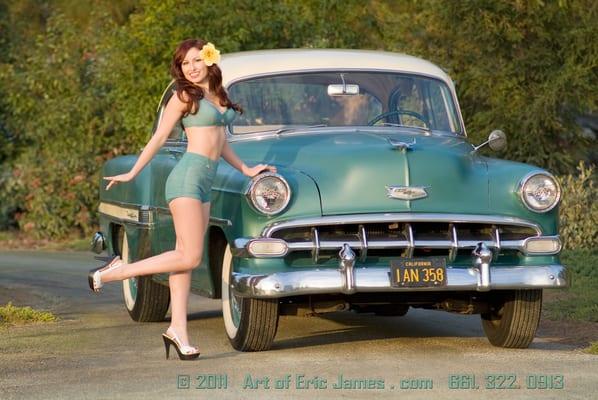 Pin-up & Retro Style and also Automotive Photography with exclusive access to hair, make-up and styling from Atomic Kitten Salon