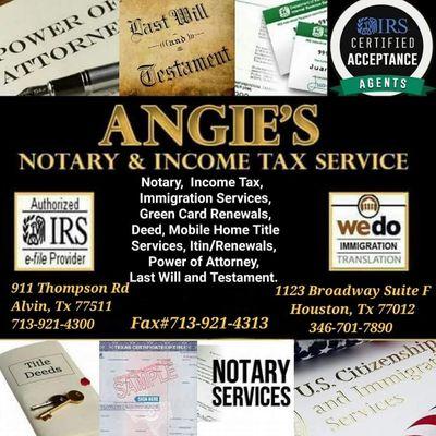 Angie's Notary Tax Multi-Service 713-921-4300