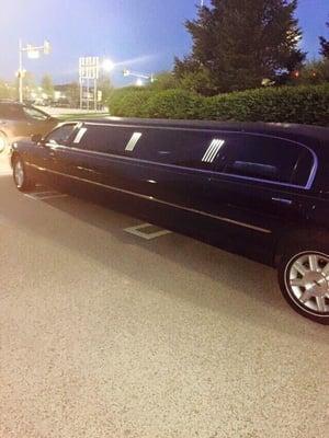 Black stretch limo