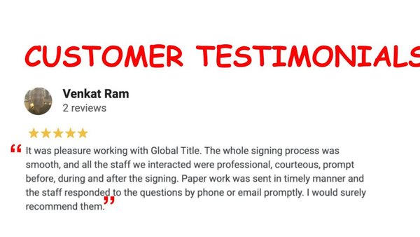 Customer Testimonials.