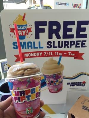 Free small Slurpee!!! 07.11.2016