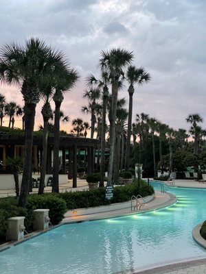 View of the pools