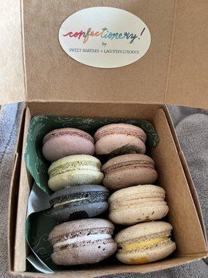 Box of 8 macarons ($20)