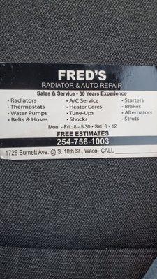 Fred's Radiator & Auto Repair