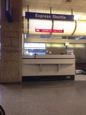 The service counter at Express Shuttle