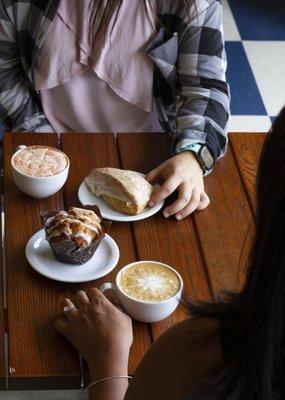 We think just about any time is the right time for a coffee date with a friend. (especially if there are fresh J Street Biscuit Co. scones)