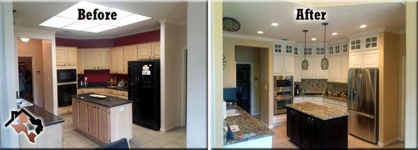 Before and After Kitchen Remodel by Lone Star State Construction