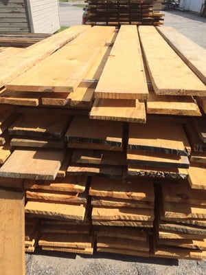 Some rough sawn pine. Full sized lumber made at our saw mill!