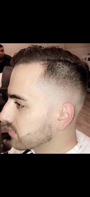 Skin fade with a light trim