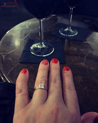 Unexpected engagement, so thankful to have my nails done.