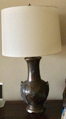 If you can click on this picture to enlarge it, you can see how lovely the lamp is now--wish I had a before picture.